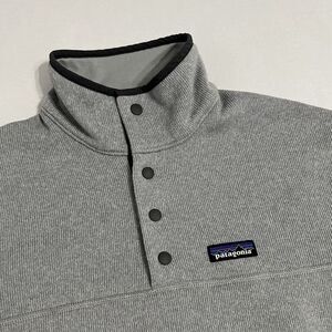 Patagonia Women's Medium Gray Better Sweater 1/4 Snap Button Collar Sweater